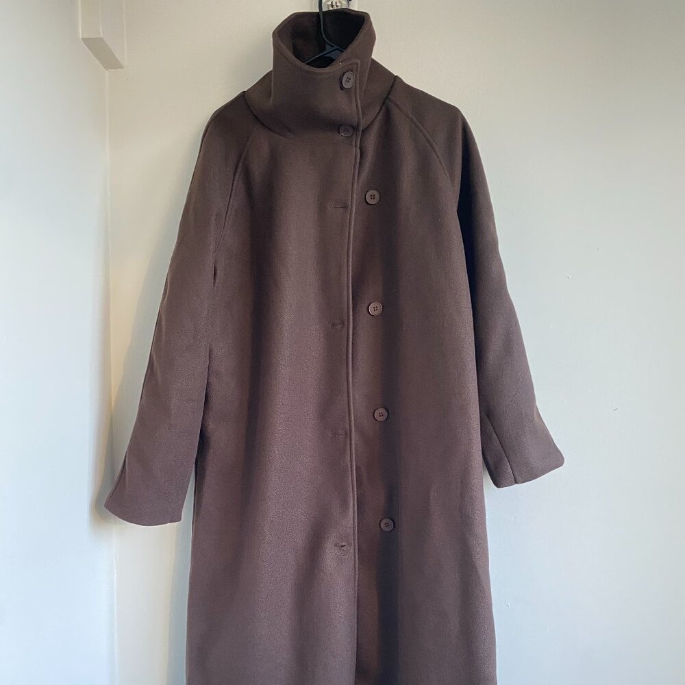 Brown High Neck Coat
